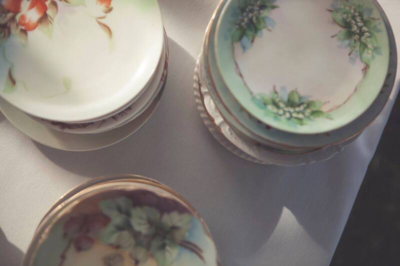 hand painted dessert plates