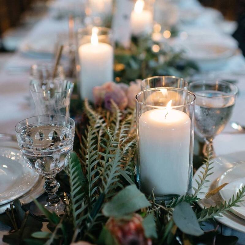 Beautiful Tablescape with vintage stemware